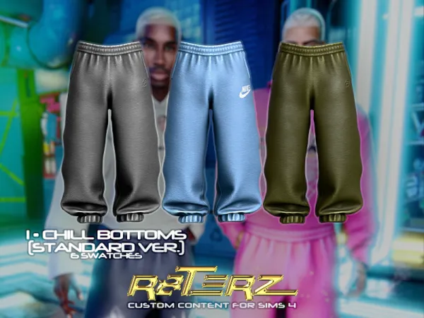 Alpha R8TERZ Chill Bottoms Standard Version - The Sims 4 Custom Content