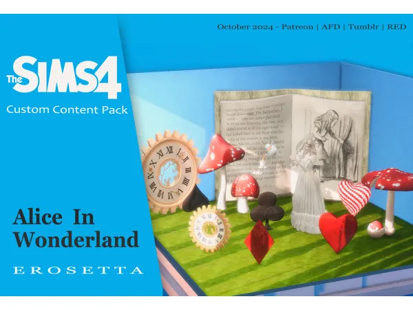 Mix Alice in Wonderland Set sims by simsfinds - The Sims 4 Custom Content