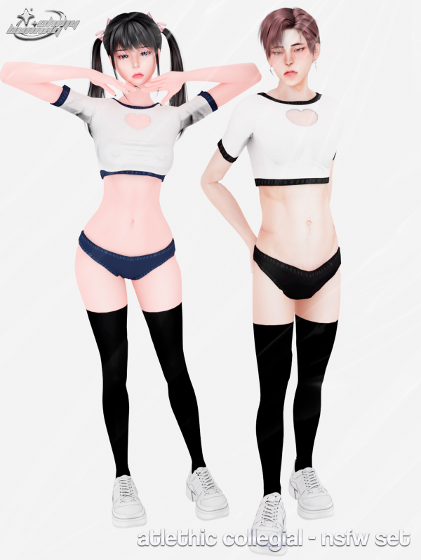 Mix ATLETHIC COLLEGIAL NSFW SET by ohmybunnny2 - The Sims 4 Custom Content