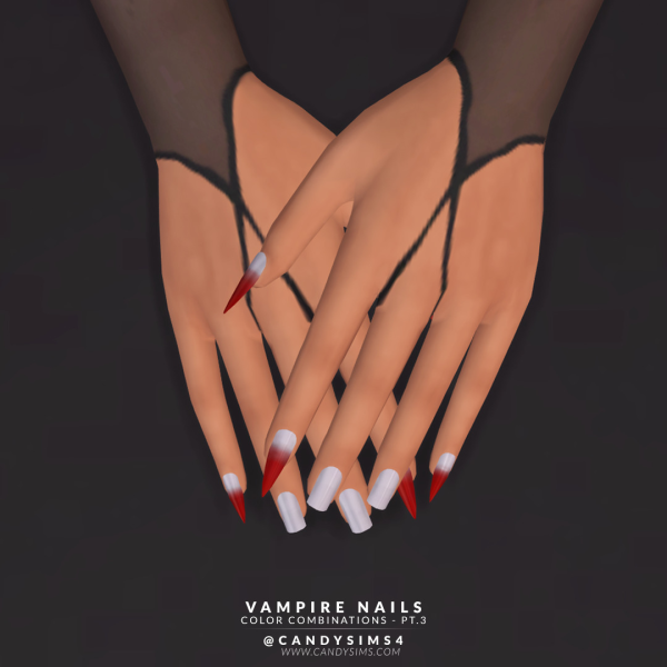 Maxis Match VAMPIRE NAILS by simsfinds - The Sims 4 Custom Content