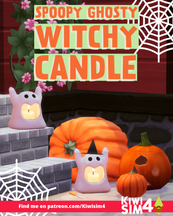 Maxis Match Spoopy Ghosty Witchy Candles by simsfinds - The Sims 4 Custom Content