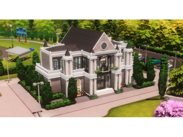 Maxis Match LOTS High School Auditorium by simsfinds - The Sims 4 Custom Content