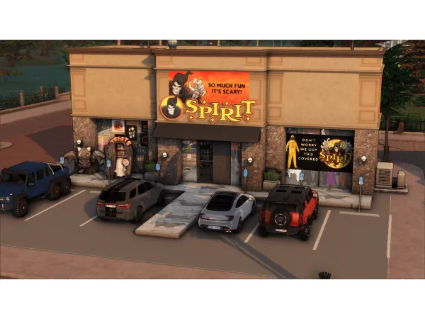 Mix Functional Spirit Halloween Store by Syd - The Sims 4 Custom Content
