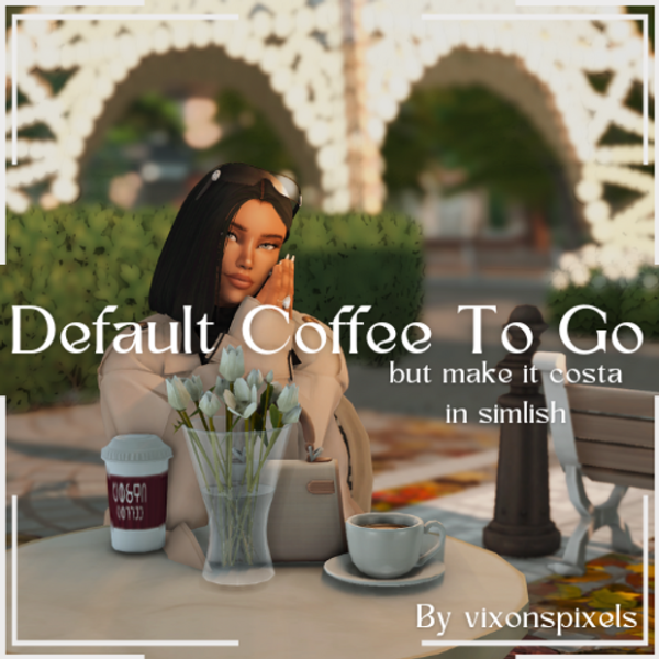 Maxis Match Default Coffee To Go by simsfinds - The Sims 4 Custom Content