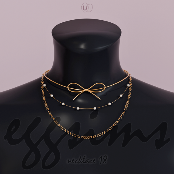 Alpha [ ] necklace 18 by simsfinds - The Sims 4 Custom Content