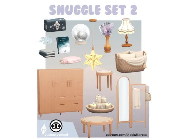 Maxis Match Snuggle Set Part II by TheClutterCat - The Sims 4 Custom Content