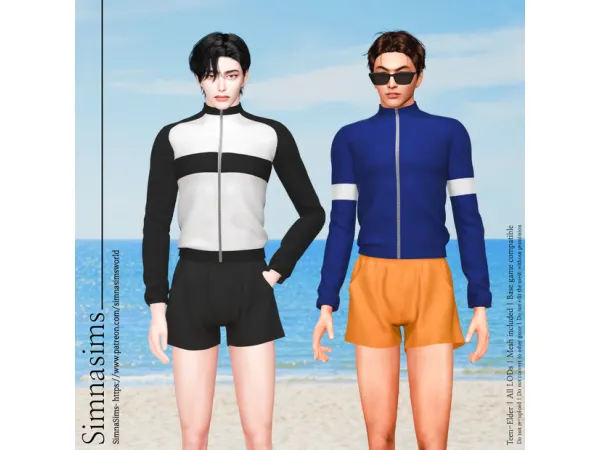 Jake male rash guard by Simna Sims World