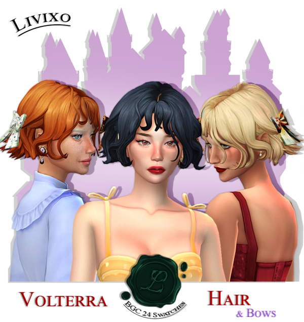 Maxis Match VOLTERRA HAIR by simsfinds - The Sims 4 Custom Content