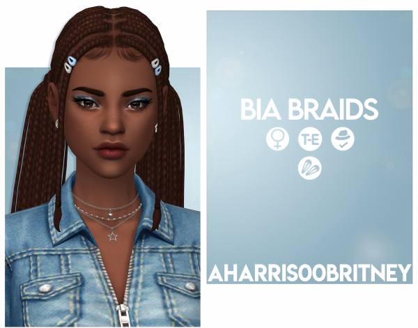 Maxis Match Bia Braids by simsfinds - The Sims 4 Custom Content