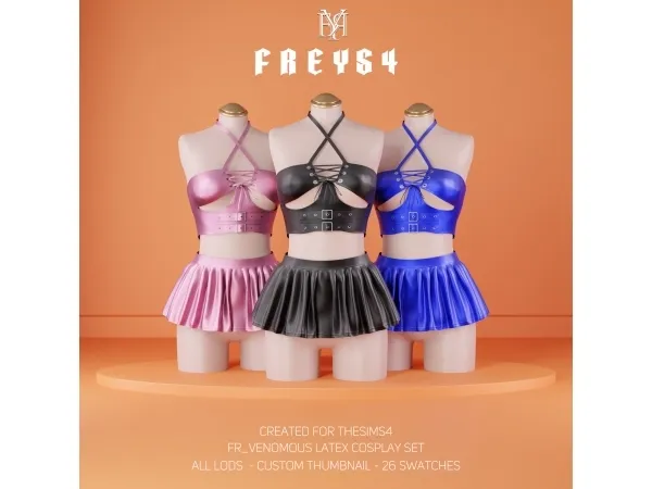 Alpha FR_Venomous Latex Cosplay Set - The Sims 4 Custom Content