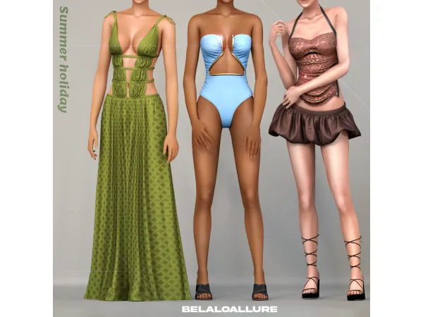 Alpha Belaloallure_Summer Holiday collection - The Sims 4 Custom Content