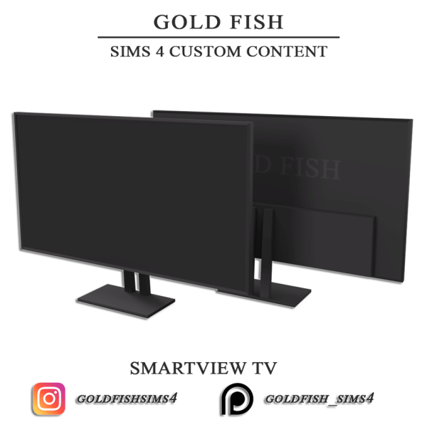 Mix GoldFish SmartView TV by simsfinds - The Sims 4 Custom Content