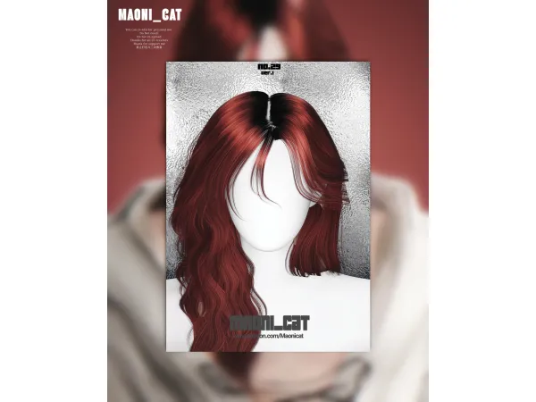 Alpha [Maoni_cat]HAIR No29 ver1 - The Sims 4 Custom Content