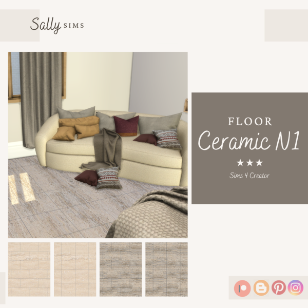 Alpha Floor CERAMIC N1 by sally4sims - The Sims 4 Custom Content