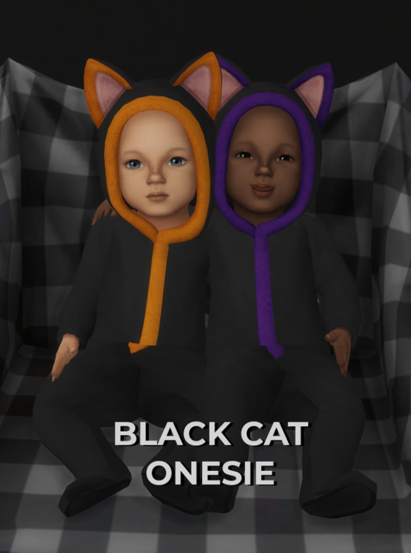 Maxis Match 7 DAYS OF HALLOWEEN DAY 3 CAT ONESIE by simsfinds - The Sims 4 Custom Content