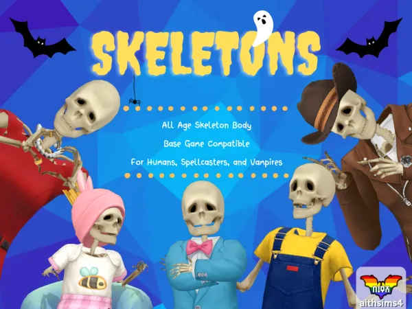 Maxis Match Skeletons Body by simsfinds - The Sims 4 Custom Content