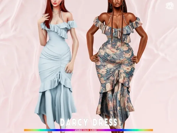 Alpha Darcy Dress BRsims by bluerose-sims - The Sims 4 Custom Content