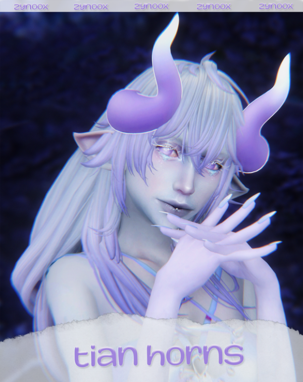 Maxis Match zynoox Tian Horns by simsfinds - The Sims 4 Custom Content