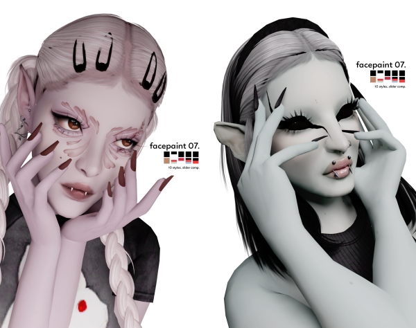 Maxis Match facepaint 07 by simsfinds - The Sims 4 Custom Content