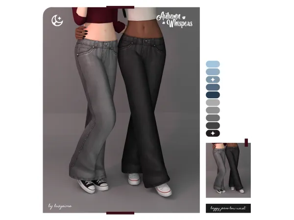 Maxis Match Baggy Jeans (Low Waist) Autumn Whispers Collection - The Sims 4 Custom Content