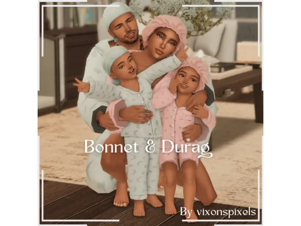 Maxis Match Bonnet Durag by vixonspixels - The Sims 4 Custom Content
