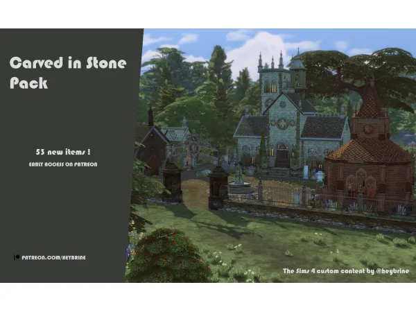 Maxis Match Carved in Stone Pack by simsfinds - The Sims 4 Custom Content