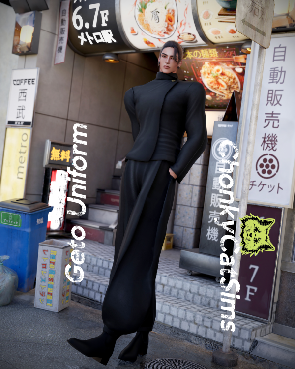Mix Geto Uniform ChonkyCatSims by chonkycatsims - The Sims 4 Custom Content