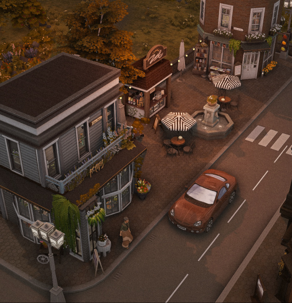 Maxis Match Shops book club room cinema NOCC by simsfinds - The Sims 4 Custom Content