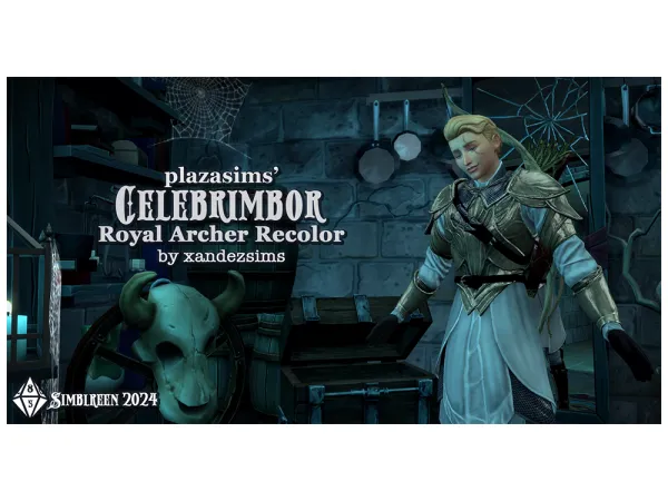Maxis Match [Recolor Celebrimbor Armor (Simblreen Gift 3)] - The Sims 4 Custom Content