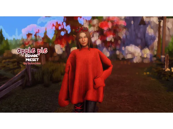 Mix Gshade preset Apple pie by simsfinds - The Sims 4 Custom Content