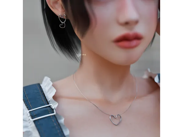 Alpha Simple heart acc set by eggsims - The Sims 4 Custom Content