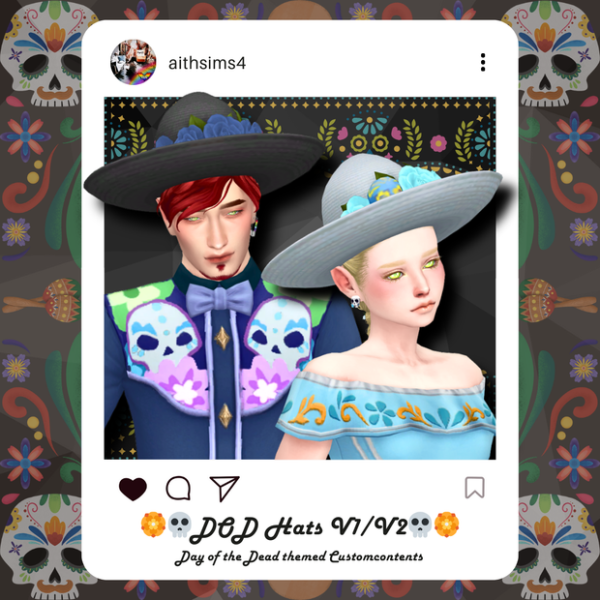 Maxis Match DOD Hats V1V2 by simsfinds - The Sims 4 Custom Content