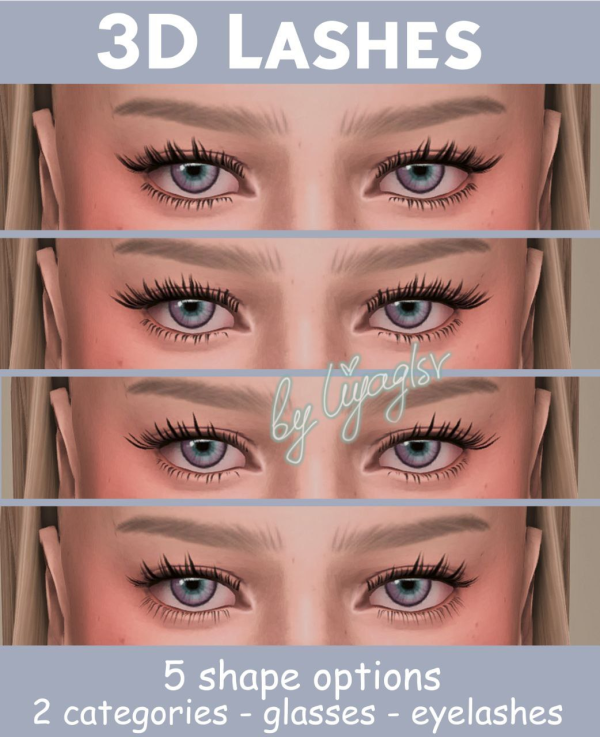 Mix Lashes 1 by simsfinds - The Sims 4 Custom Content