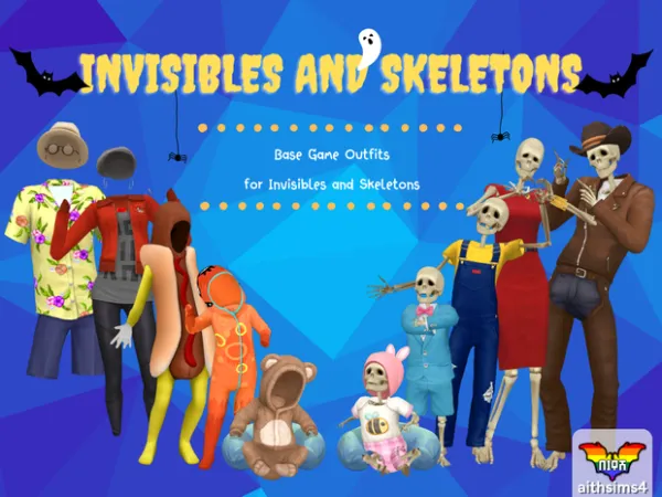 Maxis Match Outfits for Invisibles and SkeletonsUpdate102924 by simsfinds - The Sims 4 Custom Content