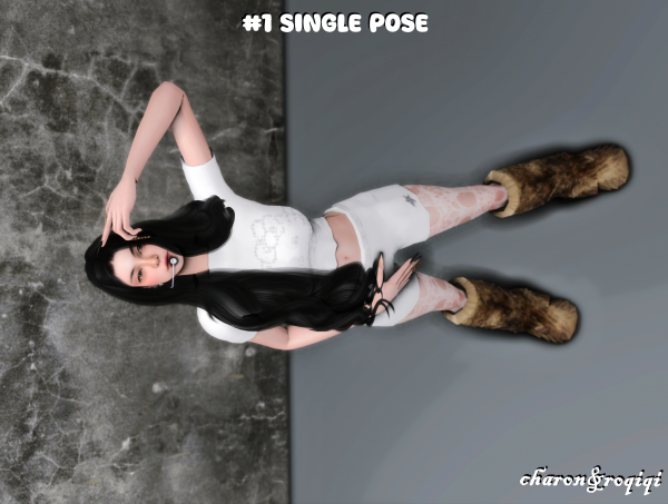 Mix [charonroqiqi]1 single pose by simsfinds - The Sims 4 Custom Content