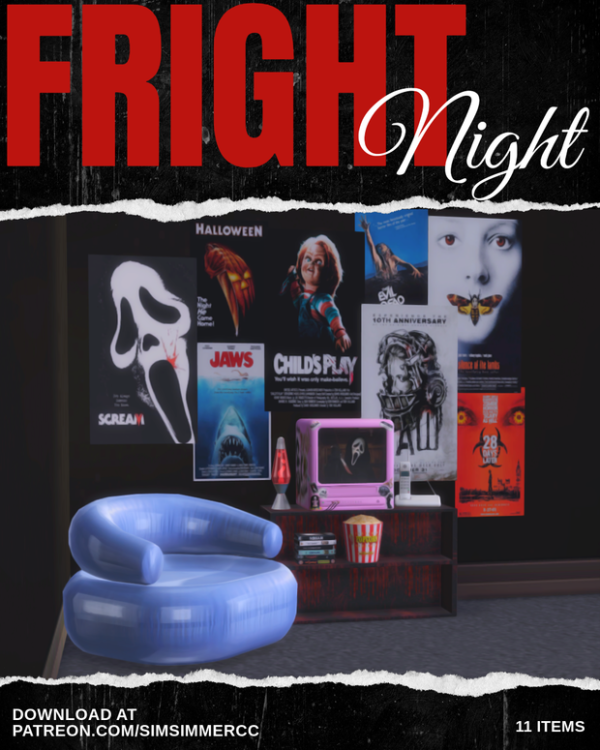 Alpha FRIGHT NIGHT by simsfinds - The Sims 4 Custom Content