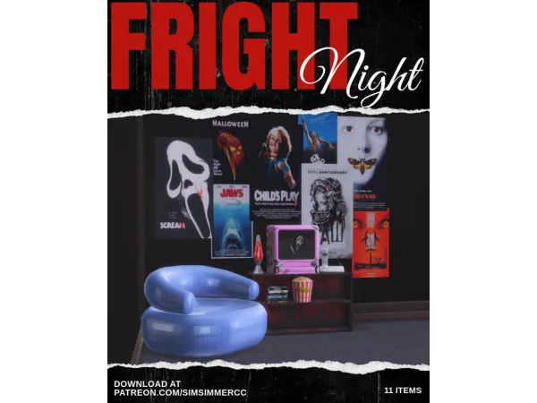 Alpha FRIGHT NIGHT by SimSimmer - The Sims 4 Custom Content