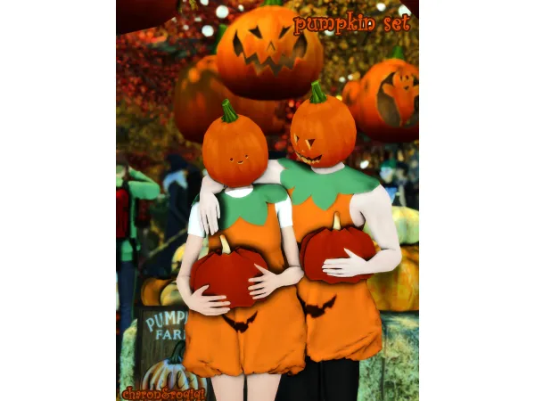 Maxis Match pumpkin set by charonroqiqi - The Sims 4 Custom Content