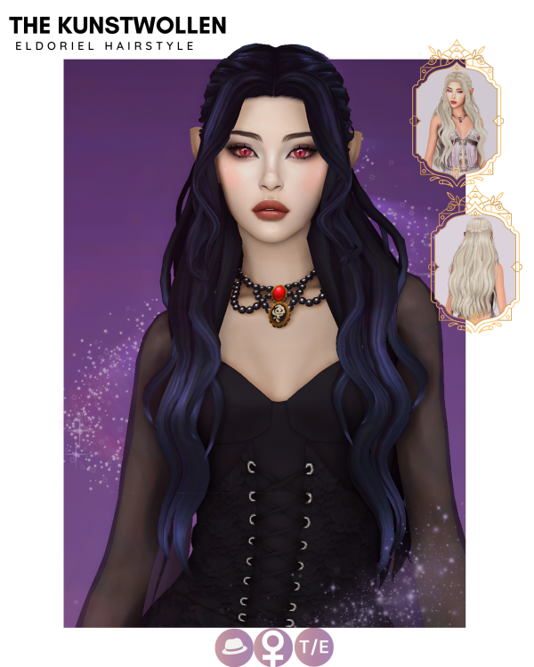 Maxis Match Paranormal Eldoriel Hairstyle by modcollective - The Sims 4 Custom Content