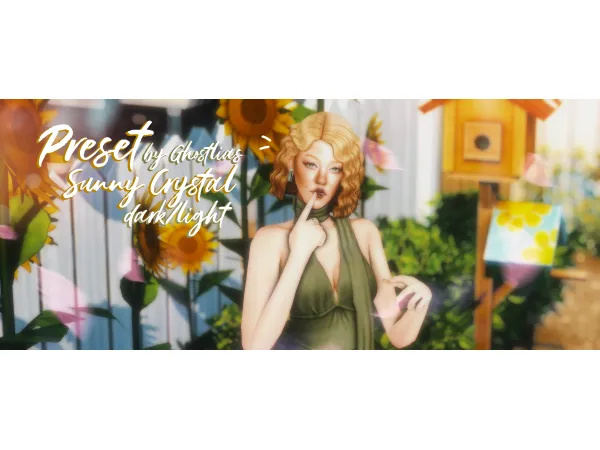 Mix Preset Sunny Crystal darklight [ghostlias] by simsfinds - The Sims 4 Custom Content
