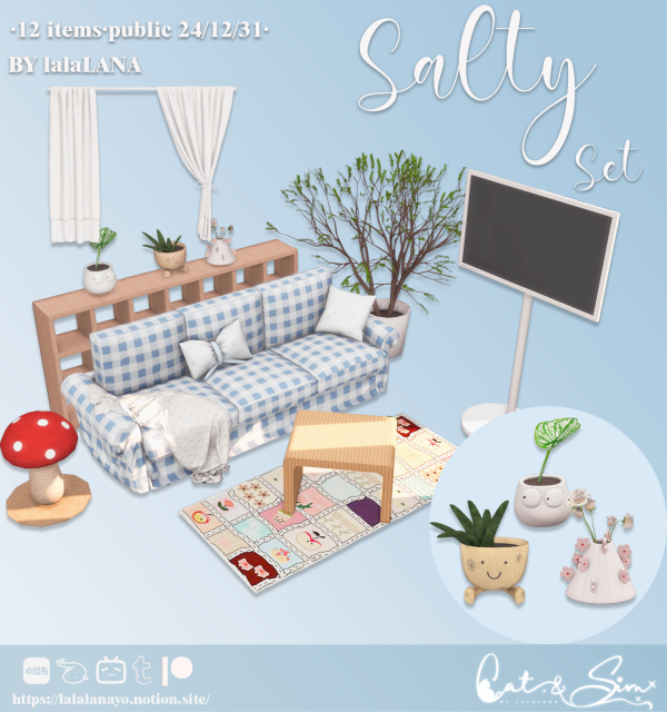 Mix Salty Set (Part 2) by simsfinds - The Sims 4 Custom Content