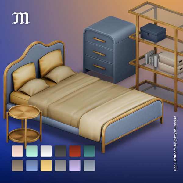 Maxis Match Opal Bedroom by simsfinds - The Sims 4 Custom Content