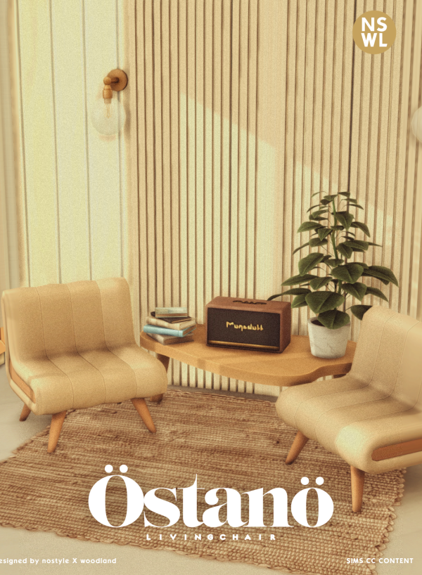 Maxis Match [NSxWL] Östanö Living Chair by simsfinds - The Sims 4 Custom Content