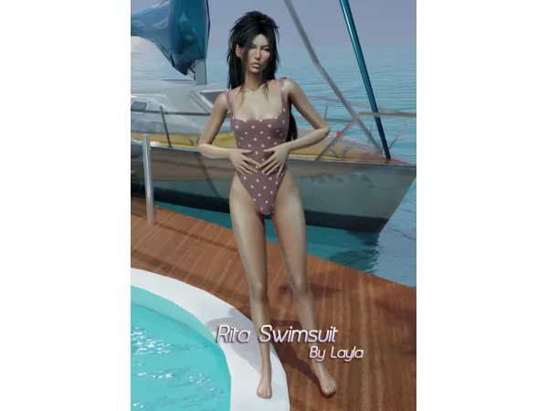 Mix Rita Swimsuit by Layla - The Sims 4 Custom Content