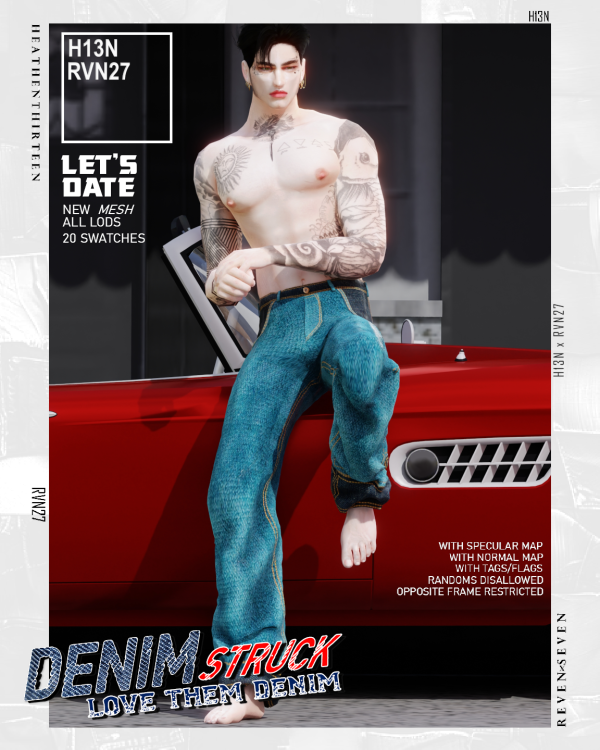 Alpha Classic Baggy Fit Denim Jeans by simsfinds - The Sims 4 Custom Content