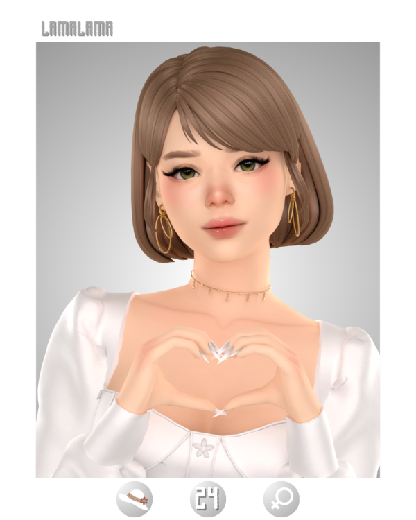 Maxis Match Hair Roxana by simsfinds - The Sims 4 Custom Content