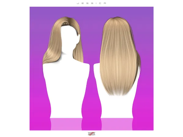 Alpha Jessica hairstyle by LEXEL - The Sims 4 Custom Content
