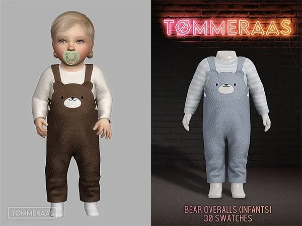 TØMMERAAS | Bear Overalls for Infants (#69)