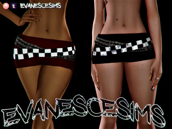 Maxis Match leather luna shorts by evanescesims - The Sims 4 Custom Content