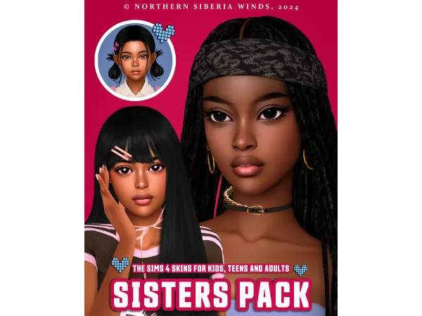 Maxis Match SISTERS PACK PART I by northern siberia winds - The Sims 4 Custom Content